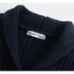Lapel knit cardigan autumn casual versatile sweater  7395