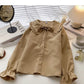 Retro minority flared sleeve blouse  6308