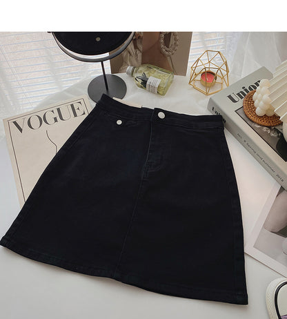 Retro casual denim high waist slim skirt fashion  5604