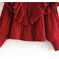Pull en maille octogonale à superpositions de dentelle polyvalente 7455