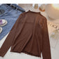 Long sleeved knitwear women's versatile commuter bottoms  6438