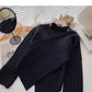 Korean minority design cross V-neck hollow neck top  6188