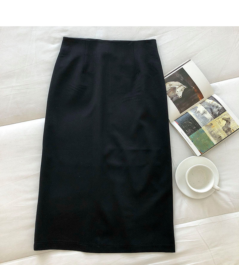 Das koreanische Damenkleid ist sanft und dünn, geteilter mittlerer und langer Rock 5688