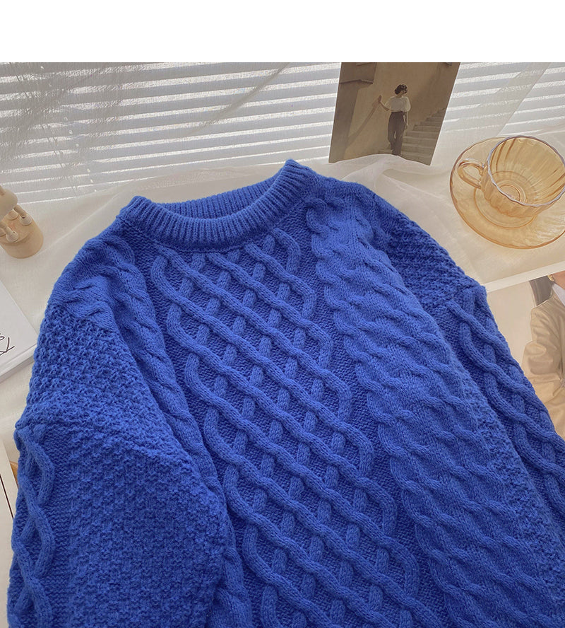 Koreanisches Design, lockere und dünne Textur, vielseitiger Langarmpullover 6147