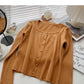 Long sleeve Pullover small square neck sweater  6636