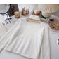Imitation mink pure color sweater hollow neck top  6061