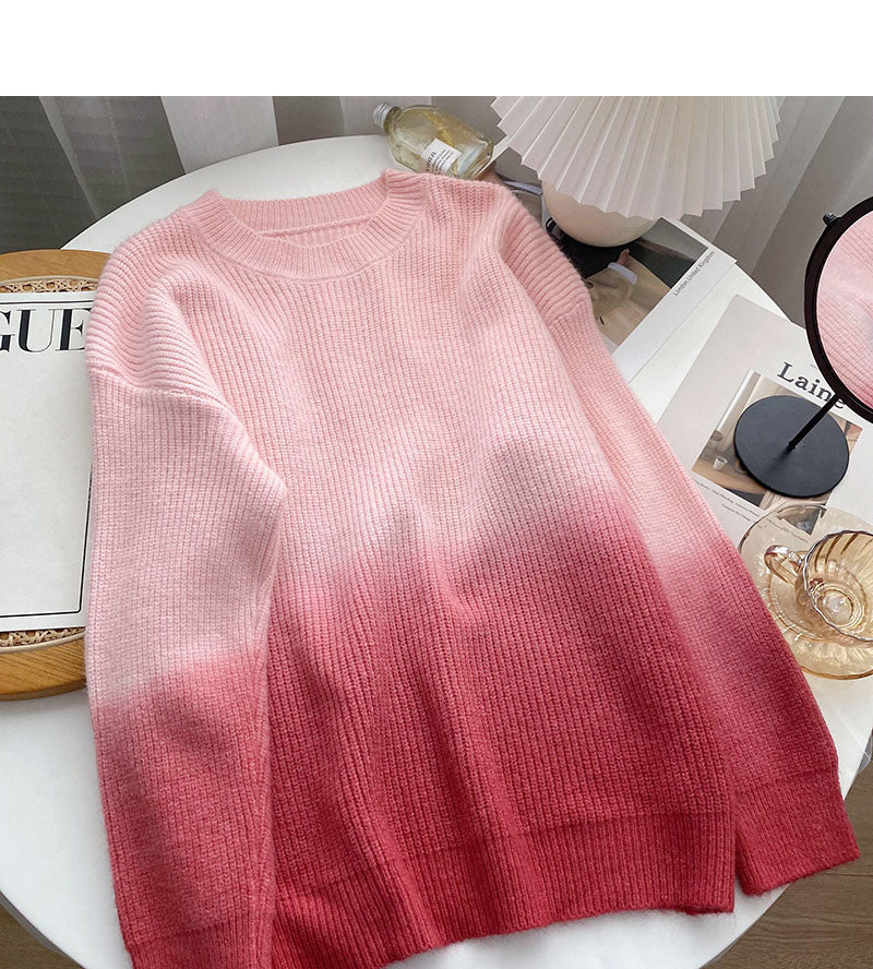 Nischendesign, personalisierter, gestrickter, langärmliger Pullover mit losem Oberteil 6035