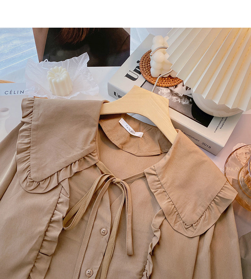 Korean design sense age reducing versatile student top  6365
