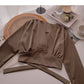 Bandage short design French V-neck blouse  6279
