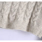 Pullover mit Puppenhalsausschnitt und Blumenstickerei in schwerer Industrie 7220