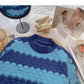 Lazy Wind Stripe Color Matching Pullover ist retro und einfach 5992