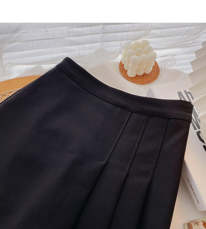 New Korean versatile age reducing high waist pleated skirt  5519