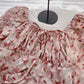 Chemise à col carré fleurie vintage française 6300