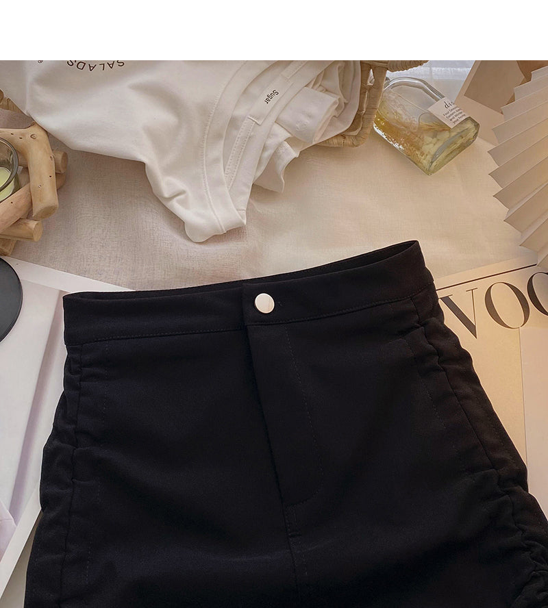 Korean slim design drawstring Hip Wrap Skirt  5641