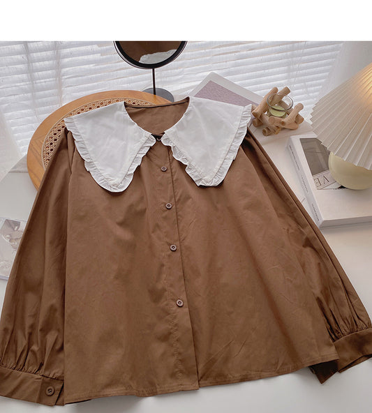 Nouvelle version coréenne du haut ample décontracté de style xiaozhonggang 6395