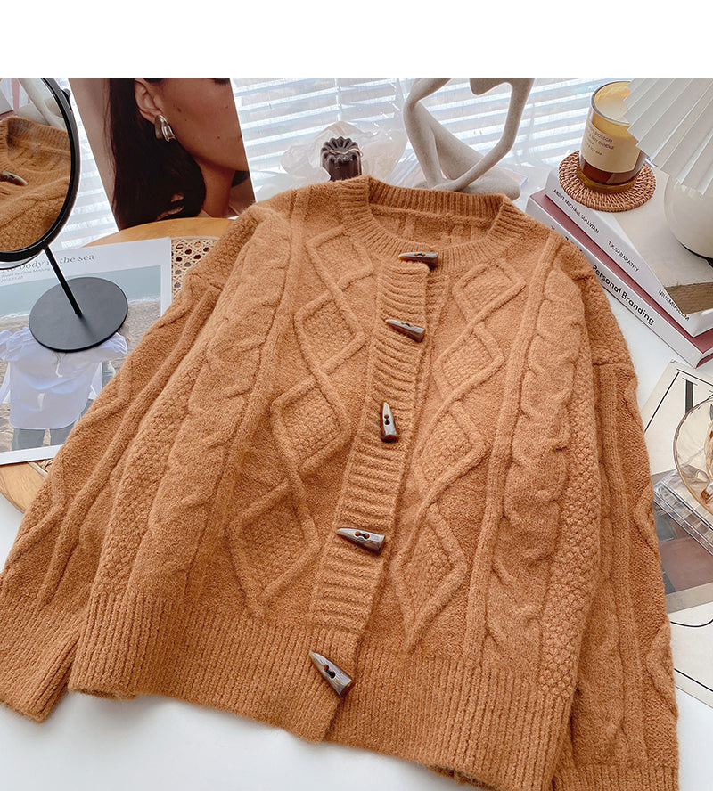 Vintage round neck button top  6039