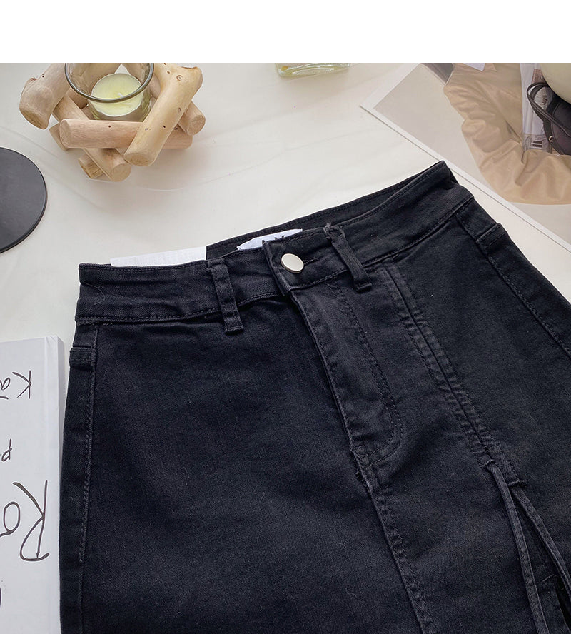 Nouvelle jupe en corde fendue rétro de mode coréenne 5522