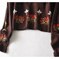 Blumenstickerei mit hoher Taille, dekorativer, lockerer Strick 7408