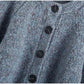 Single breasted loose foreign style retro lazy sweater coat  7218