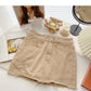 Korean version light proof personalized hole breaking high waist A-shaped skirt  5567