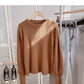 Solider Basic-Pullover Rundhals-Langarmpullover 6146