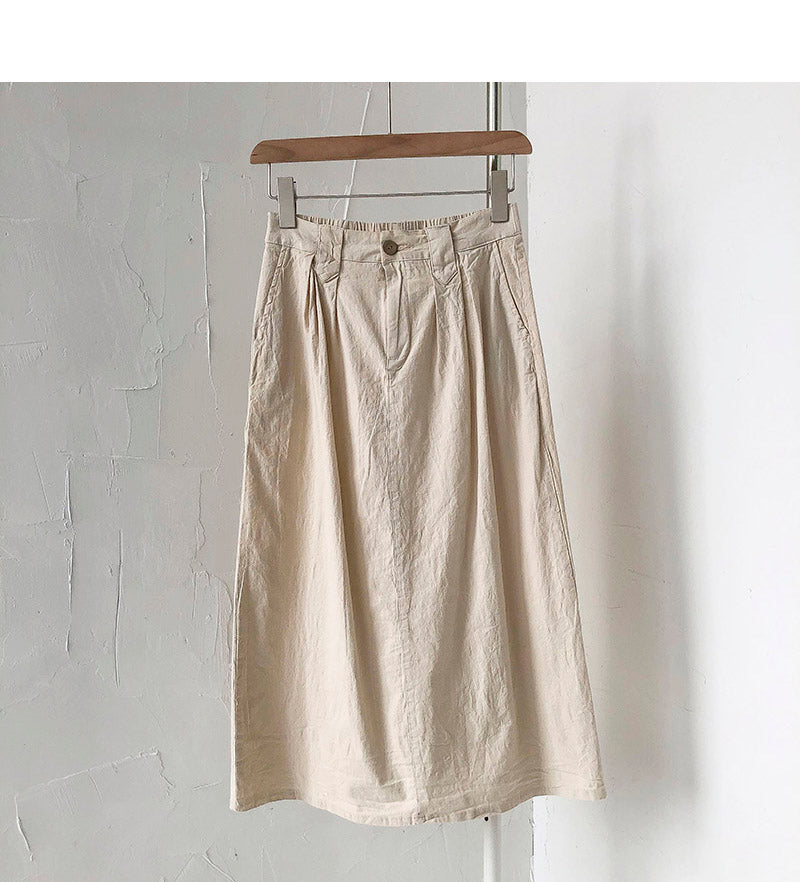 Neue koreanische Version der Sen-Serie Retro-Rock mit halbelastischer Taille über dem Knie 5687