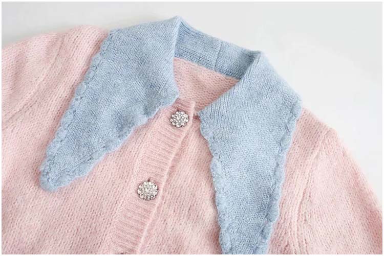 Xiaoxiangfeng sweater short coat female doll collar top  7171