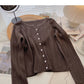 Cardigan women's knitted coat casual single breasted long sleeved top  6546