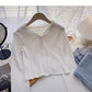 Design sense sweater coat casual hooded long sleeved top  6594