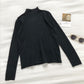 Stehkragen-Pullover Damen Solid Slim Langarm Pullover Top 6454