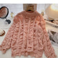 New Korean version lazy and fashionable loose hole long sleeve top  5900