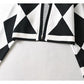 Vintage diamond plaid sweater with exposed navel and waistband  7193