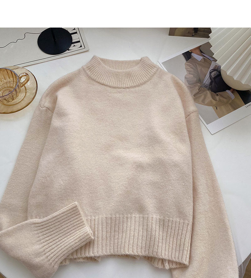 Koreanische Version kleiner Mann, lockeres und vielseitiges Langarm-Pullover-Oberteil 6142