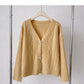 Single breasted V-neck Vintage sweater cardigan  6179