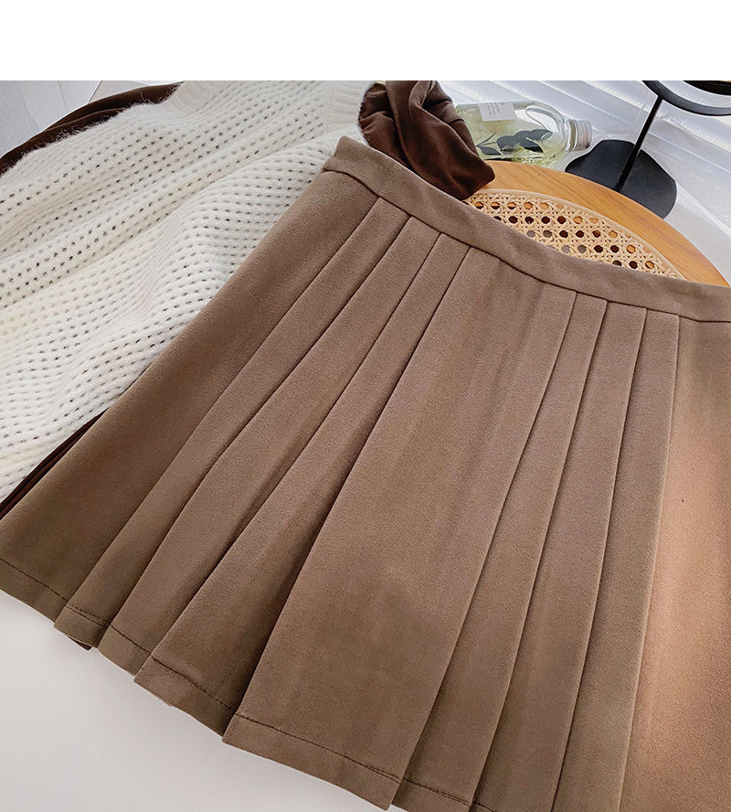 Neuer Temperament im koreanischen Stil alternder kleiner Mann mit hoher Taille und dünnem Rock 5529
