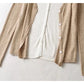 V-neck breasted color contrast fake two slim knit Cardigans  7471