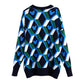 New Mickey Mouse Diamond Flower jacquard V-neck knitted cardigan  7467