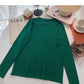 Einfacher, vielseitiger, einfarbiger Pullover mit langen Ärmeln und Boden 6519
