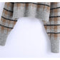 New lazy high neck slim plaid sweater  7503