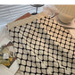 Retro pop versatile Plaid high waist A-line skirt  5751