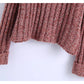 Loose pullover, lazy wind, high neck, inner lap sweater  7466