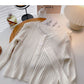 Koreanische Version, dünne, langärmlige, vielseitige, einfarbige Strickjacke mit Rundhalsausschnitt 6550