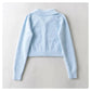 Mahai Plush Polo neck sweater cardigan sweater  7327