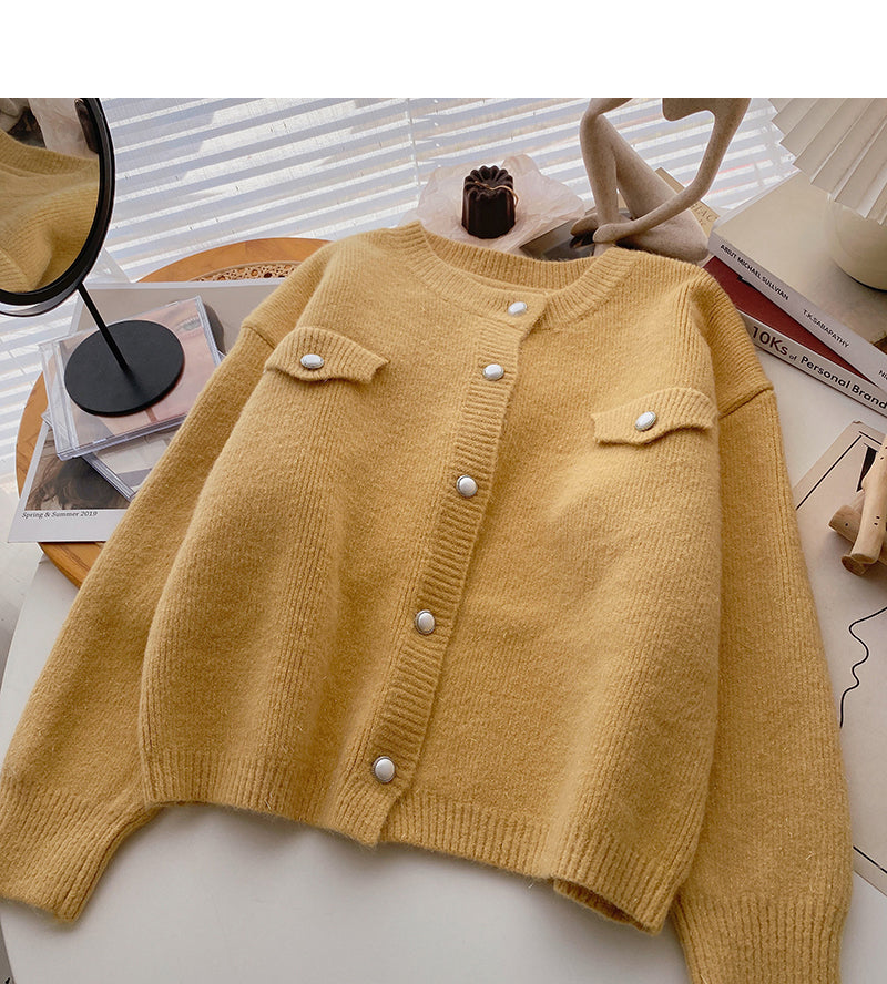 Korean languid style leisure thin long sleeve top  5989