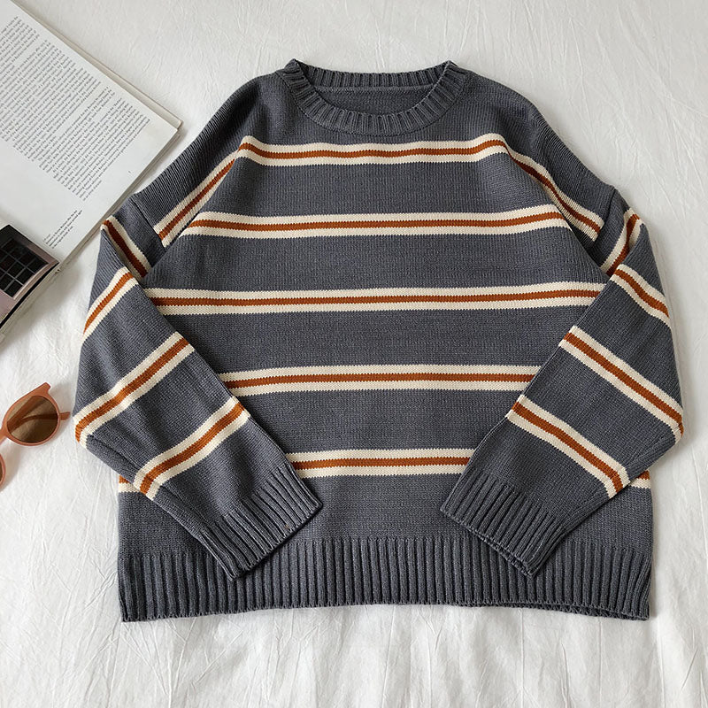 Korean Vintage college style loose and versatile T-shirt  5833