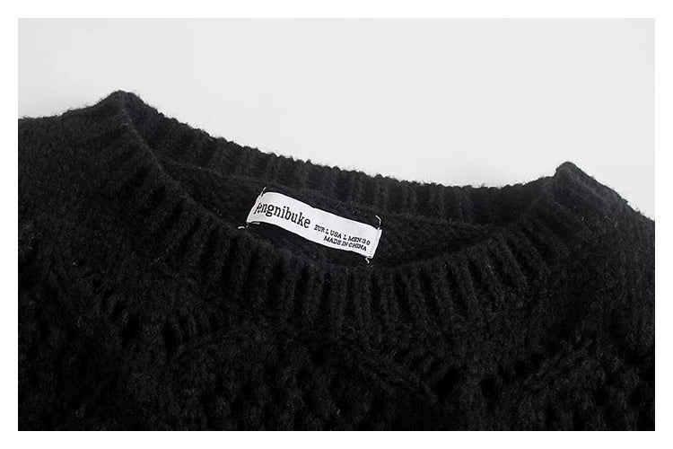 Pull ample en tricot creux à huit brins pour l'automne 7511