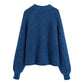 Loose casual spike knit cardigan sweater coat  7322
