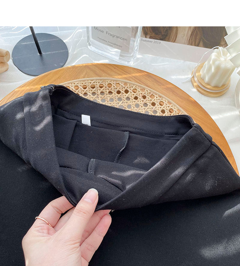 Fashion personality thin ribbon a-word high waist skirt  5525