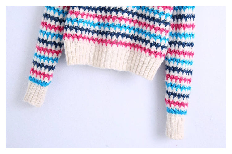 New Vintage striped Crew Neck Long Sleeve T-Shirt  7489