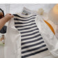 Haut à manches longues en tricot cousu au design de la minorité coréenne 6303
